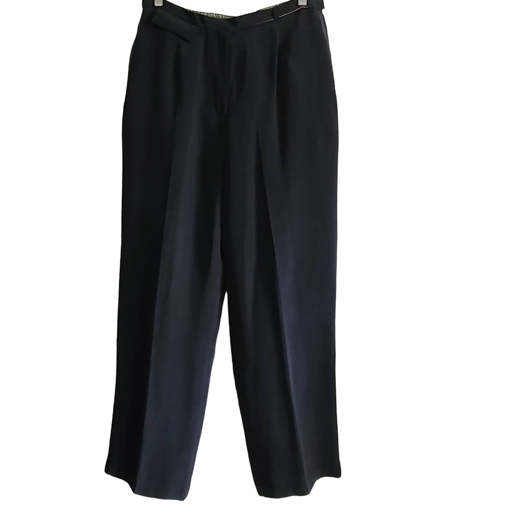 DIANE‎ VON FURSTENBERG Silk Assets 100% Silk Black  Trousers Women's Large
